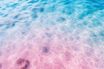 Pink  and blue aqua texture, surface of ripples, transparent,generative ai