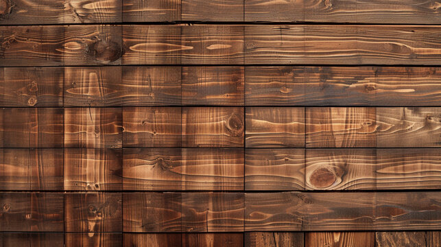 brown wood colored plank wall texture background. Generative Ai