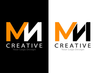 MN monogram logo design