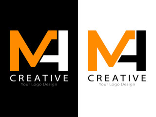 MA monogram logo design