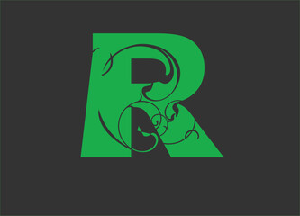 R letter logo design, R logo, R letter, Alphabet, Abstract trendy graphics, text logo, colorful logo