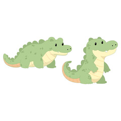 crocodile, illustration, animal, vector, cute, zoo, character, alligator, cartoon, design, funny, wildlife, jungle, nature, wild, happy, green, art, isolated, baby, fun, kid, background, graphic,
