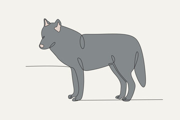 A black male wolf