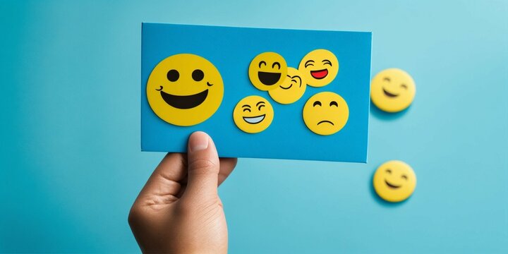 Smiley Faces. Happy smiley emoji vector yellow blue . Vector happy circle face.