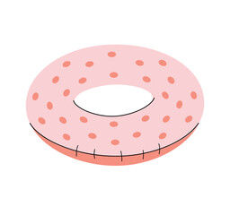 Polka dot lifebuoy. Isolated vector illustration for your design.