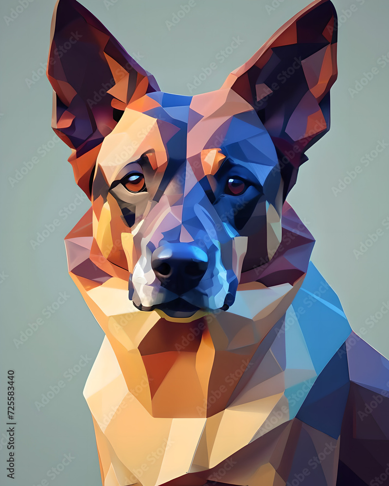 Poster Dog Stylized image