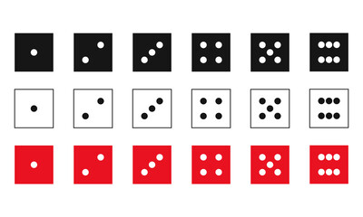 Set of game dice. Game icon