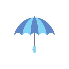 Cartoon Color Kid Umbrella Icon Autumn Concept Flat Design Style Isolated on a White Background. Vector illustration