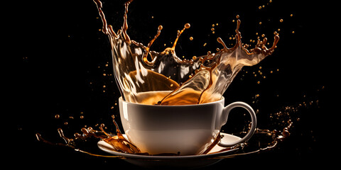 Freshness Unleashed Clean Coffee Cup with Splash.