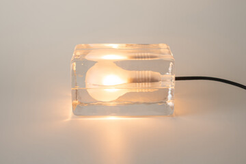 ブロック状のガラス製ライト