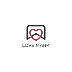 File Library Icon and Love Logo Line Vector. Save File Combine With Love Icon Simple Logo Design.
