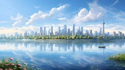 Foto auf Acrylglas Shanghai panoramic view of the city of shanghai china