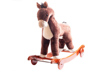 children's toy horse on wheels for riding