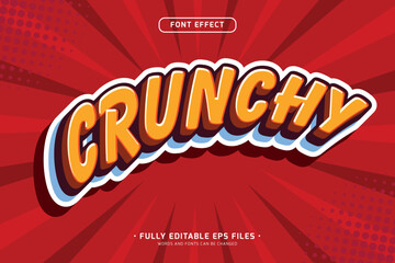 3d crunchy word editable vector text effect