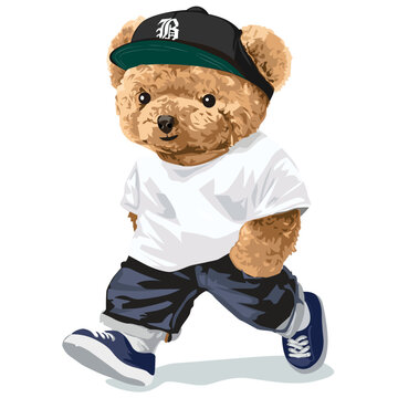 Naklejki child with teddy bear