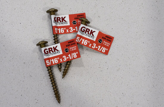 Maricopa, AZ - Oct. 3, 2021: GRK Fasteners ESR-2442 rugged screws are approved for structural applications