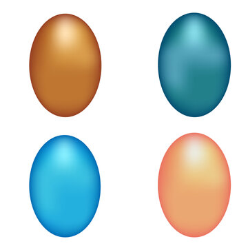 A set of voluminous Easter eggs.