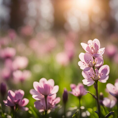 Obraz premium Schöne Blume im Gras