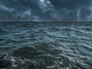 Stormy Sea and Sky. Cloudy sky against the backdrop of a stormy sea.
