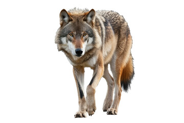 Brown Wolf Isolated on Transparent Background