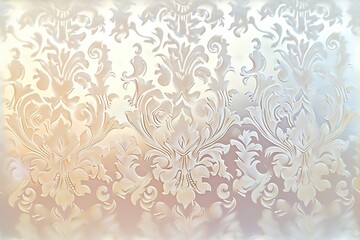 Traditional damask patterns with a pearlescent finish for depth. Background.