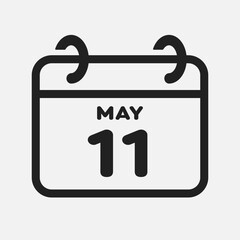 Icon page calendar day - 11 May