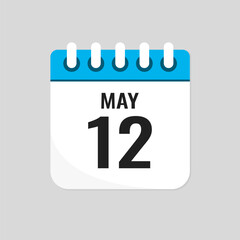 Icon page calendar day - 12 May