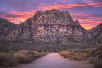 Path to Mount Wilson in Red Rock Canyon Conservation Area Nevada 