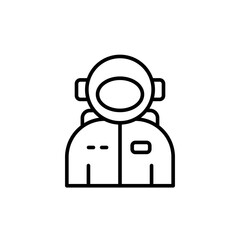 Astronaut outline icons, minimalist vector illustration ,simple transparent graphic element .Isolated on white background