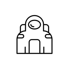 Obraz premium Astronaut outline icons, minimalist vector illustration ,simple transparent graphic element .Isolated on white background