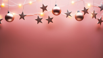 Festive decoration background, template for holidays and celebrations