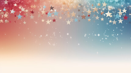 Festive decoration background, template for holidays and celebrations