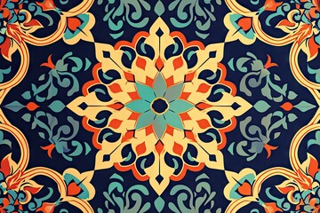 Fototapeta na wymiar an old Arabic classic traditional style pattern background