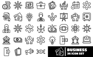 Fototapeta premium Business Icon Set