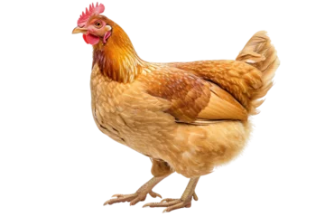 Foto auf Alu-Dibond Chicken Hen Isolated on Transparent Background © Habiba