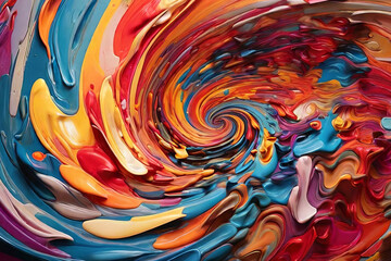Dive into a swirling vortex of colors and shapes, an abstract masterpiece representing the journey of heightened awareness. Captivating and vibrant.
