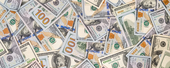 Background of american paper usd dollar bills money
