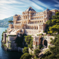 Fototapeta premium Principality of Monaco from the sea