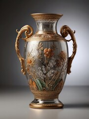 Antique vase isolated on white