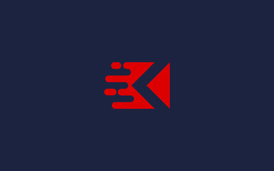 letter k fast logo icon design vector design template inspiration