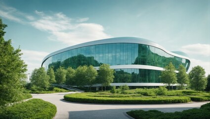 Building in the city. future