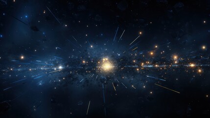 Fototapeta premium Scifi Style Particles Wallpaper Background