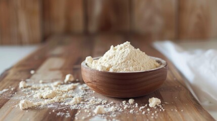 Powdered vegan plant-based milk, alternative source of protein