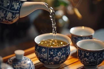 Foto op Plexiglas A traditional tea ceremony focused on herbal teas © Davivd
