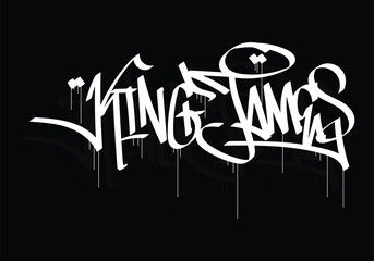 KING JAMES word graffiti tag style