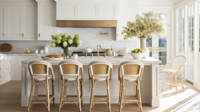 The lovely dining room below shows how versatile and elegant modern coastal decor can be From the soft ivory slipcovered chairs, to the large coral decorative piece on the credenza house interior