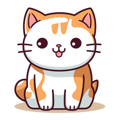 Fototapeta premium kawaii cat vector illustration