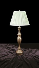 Table lamp isolated on a black background. 3d rendering image.