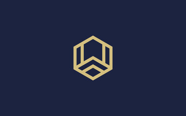 letter w hexagon logo icon design vector design template inspiration