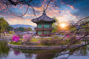Gyeongbokgung Palace in Spring, Seoul, South Korea.